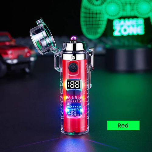 Transparante Waterdichte Oplaadbare Dual Arc Aansteker & Verlichting and compass