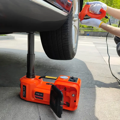 5 in 1 Electric Car Jack and Tyre Inflator set (5 tons) - Black  Electric Car Jack 5Ton 12V Kit Car Jack Hydraulic(Lifting Range: 15.49-44.96 cm) with Inflator Electric Jack for Car SUV Sedan MPV Change Tires Garage Repair Emergency Kit