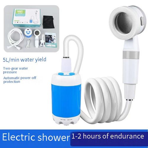 Outdoor bathing device - convenient for construction site dormitories, camping, simple shower, portable and wireless shower unit, rechargeable water pump
