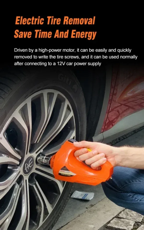 5 in 1 Electric Hydraulic Car Jack 12V with Inflator Pump + LED Light + TIRE WRENCH