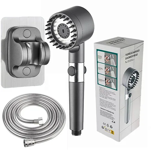 🔥Multi-functional High Pressure Shower Head🔥Shower Head + Holder + 2m stainless steels Hose