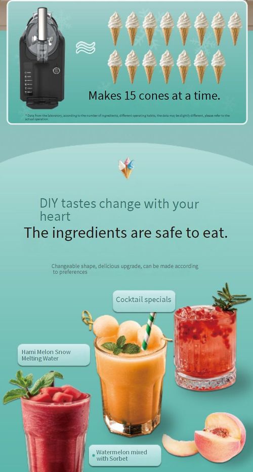 5 in1 Ice Cream Maker,Snow melting machine, small commercial cold drink machine, household ice