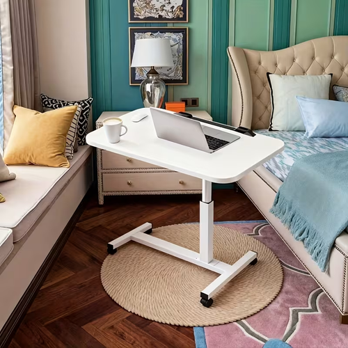 Adjustable Overbed Table with Wheels
