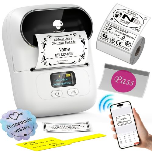Phomemo M220 Commercial Label Printer - Mini Handheld Thermal Printer for Clothing Price Labeling Machine