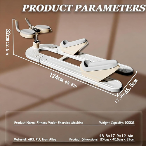 Pro Spine Twist Trainer - Digital Timer Home Gym Equipment for Core Strengthening Waist Toning Back Pain Relief Leg Stretching