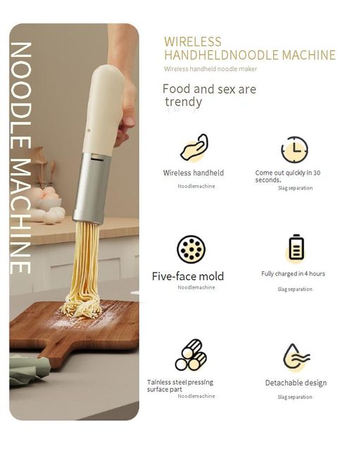 Best-selling handheld noodle machine, household wireless noodle press, small holed noodle machine, multi-functional portable fully automatic noodle press gun