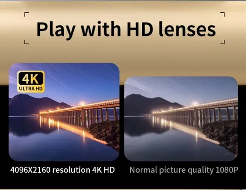 128G memory card+New 4K Foldable Screen Student Camera