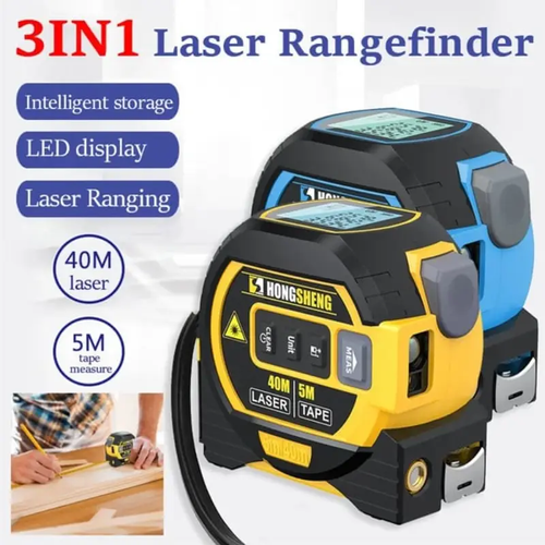 1pc Laser Tape Measure 3 In1Digital Tape MeasureHighPrecision Laser RangefinderSteelTape Measure