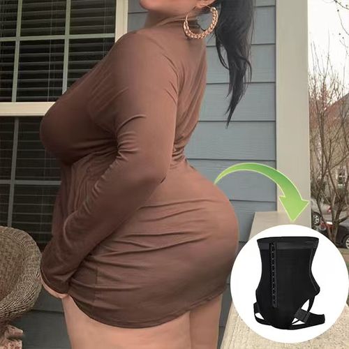 2-in-1 Tummy Control Butt Lifter Booty Shapewear Cuff Tummy Trainer High Waist Body Shaper Plus Size S to 6XL