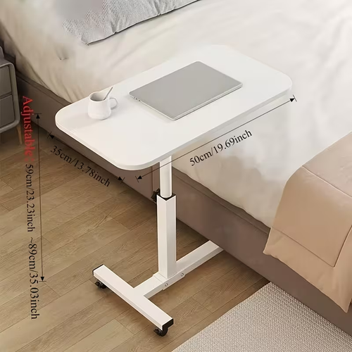 Adjustable Overbed Table with Wheels