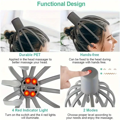 Adjustable Electric Octopus Claw Scalp Massager