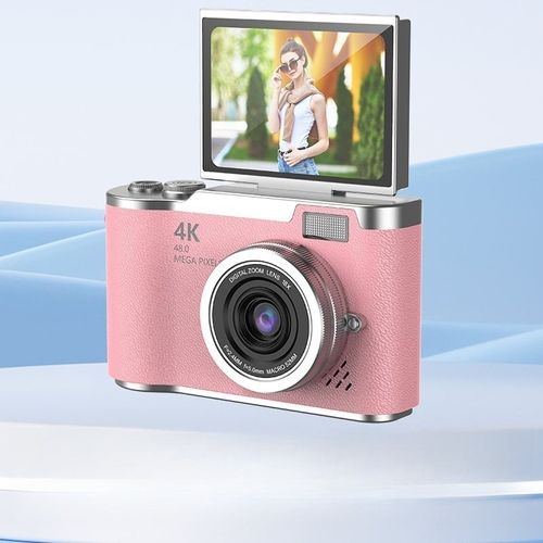 128G memory card+New 4K Foldable Screen Student Camera