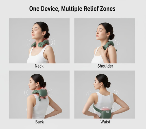Neck Massager,Massage Neck,Real Hands Massager,Portable Neck and Back Massager,Tissue Shiatsu Electric Massage for Neck and Back Pain Relief