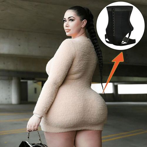 2-in-1 Tummy Control Butt Lifter Booty Shapewear Cuff Tummy Trainer High Waist Body Shaper Plus Size S to 6XL