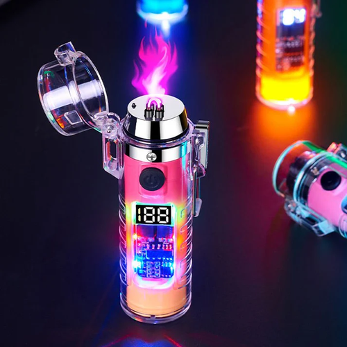 Transparante Waterdichte Oplaadbare Dual Arc Aansteker & Verlichting and compass