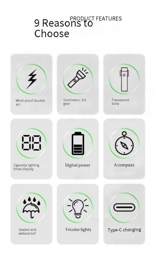Transparante Waterdichte Oplaadbare Dual Arc Aansteker & Verlichting and compass