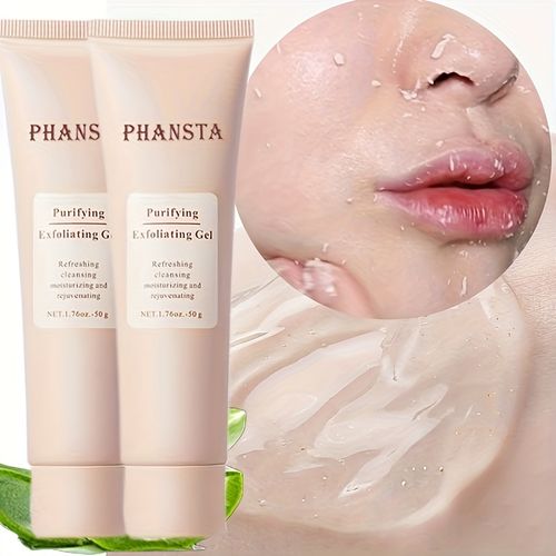 *2pcs Cherry Blossom Exfoliating Gel, Suitable for Adults of All Genders, Low Sensitivity Facial Cleanser, Contains Glycerin, Suitable for All Skin Types, Oil-Free And Non-Comedogenic | Gentle Cleansing | Suitable for Both Men And Women