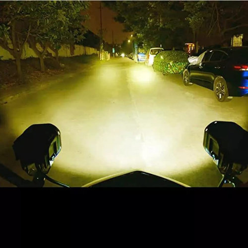 AUTOPOWERZ 3 Inch Universal Led Fog Light Yellow-White (72W, 12V-80V, DC,) (Pack of 2pcs)