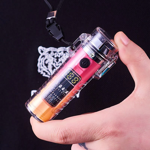 Transparante Waterdichte Oplaadbare Dual Arc Aansteker & Verlichting and compass