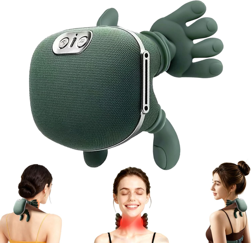 Neck Massager,Massage Neck,Real Hands Massager,Portable Neck and Back Massager,Tissue Shiatsu Electric Massage for Neck and Back Pain Relief