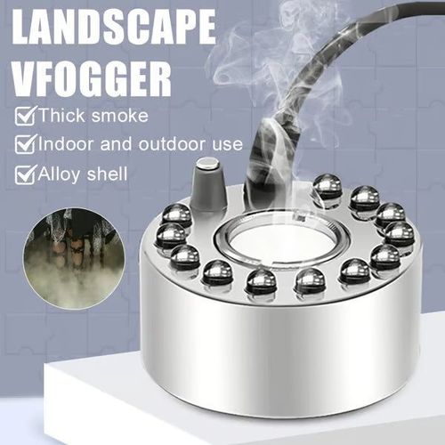 zxb⚡ 12-LED Ultrasonic Mist Maker Fogger — Cool Mist & Colour Lights For Ponds, Fountains And Parties