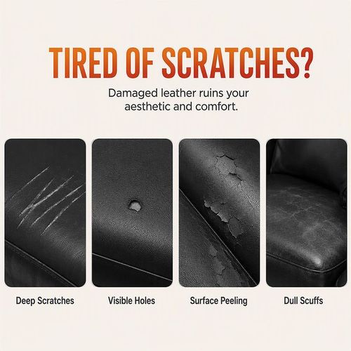 zxb⚡ Leather Scratch Repair Cream – Restores Scuffed Sofas, Car Seats & Shoes