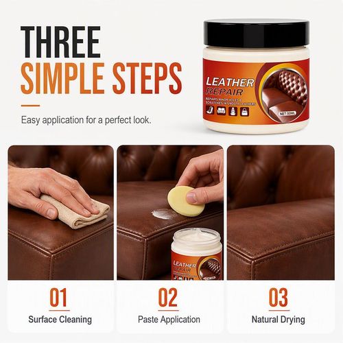 zxb⚡ Leather Scratch Repair Cream – Restores Scuffed Sofas, Car Seats & Shoes