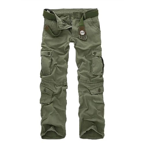 zzx Men's Military Style Cargo Pants with Multiple Utility Pockets