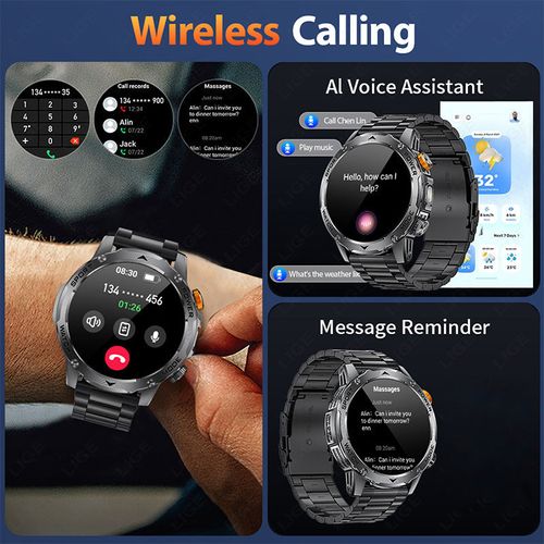 zzx⌚ Men's Bluetooth Calling Smart Watch with LED Flashlight