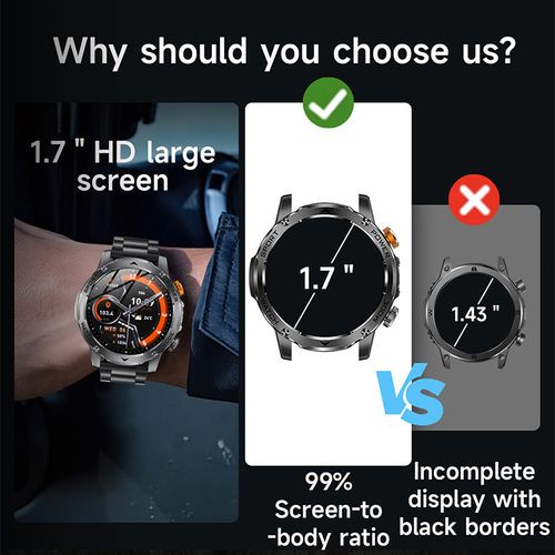 zzx⌚ Men's Bluetooth Calling Smart Watch with LED Flashlight