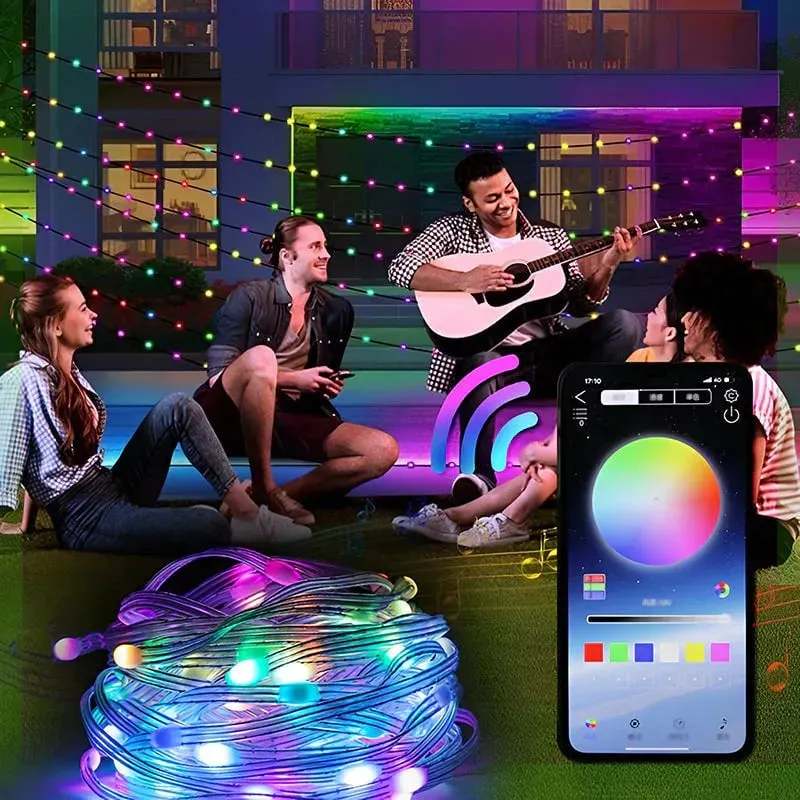 💡🌈Luzes coloridas de controle remoto