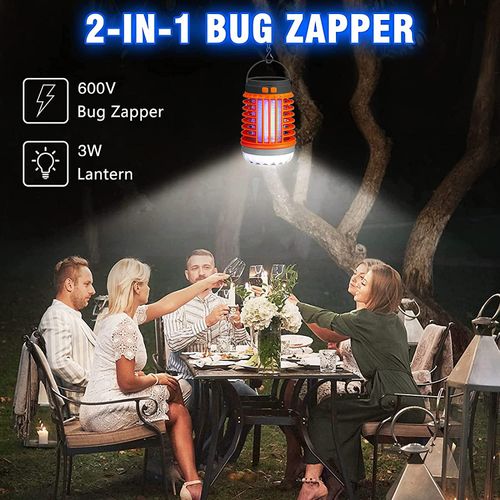 Lâmpada solar multifunções para matar mosquitos para campismo