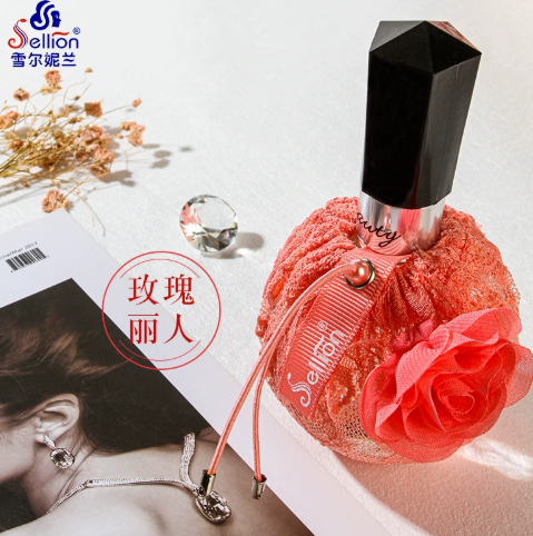 雪爾妮蘭玫瑰麗人女士香水粉色蕾絲花果香調持久留香100ml