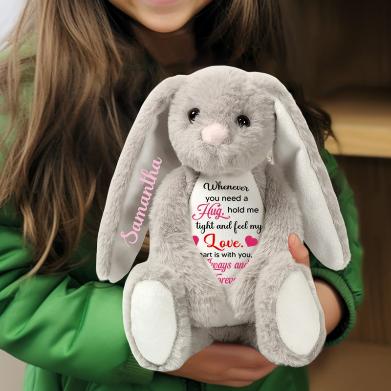 Grandma Sending You A Hug - Personalized Stuffed Bunny