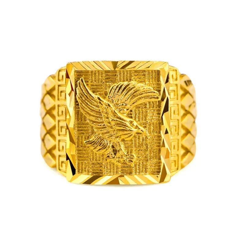 Hot sale high quality hip hop punk style mens rings fashion jewelry eagle shape ring