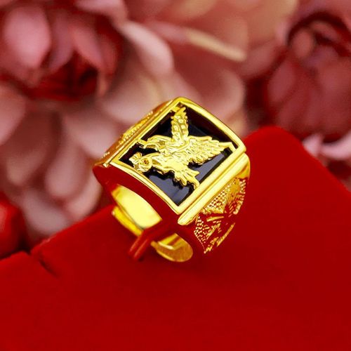 Hot sale high quality hip hop punk style mens rings fashion jewelry eagle shape ring
