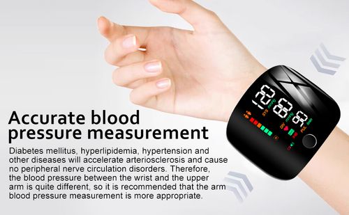 Wrist Blood Pressure Monitor Led Display, Touch Screen Wrist Blood Pressure Cuff, Reading Memory Wrist Bp Monitor with Carrying Case(Black) Health Monitoring Adjustable Healthcare Kit Portable