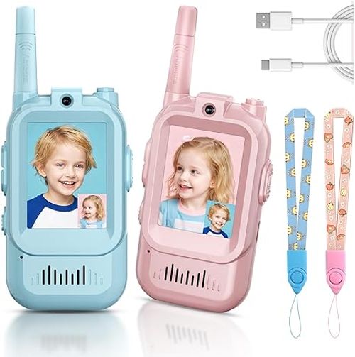 Stay Connected Anywhere! 🎥 Rechargeable Video Walkie-Talkies for Kids