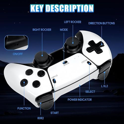 Retro Gaming Stick,Support 23 Emulators,Retro Gaming Console 64GB TF Card,Dual 2.4GHz Wireless Controllers,Game Stick 4K HDMI Plug and Play Video Games for TV