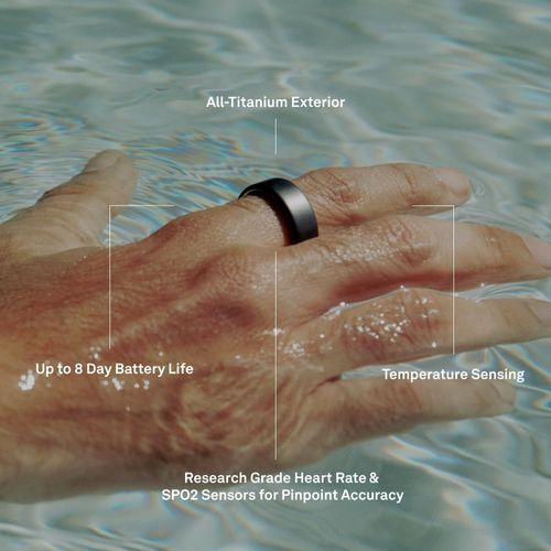 Smart Health Ring, Featuring Stress and Sleep Monitoring Functions, Compatible with iOS and Android, Waterproof Fitness Tracker for Women & Men