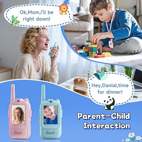 2 Pack Video Walkie Talkies Rechargeable Video Walkie Talkies for Kids