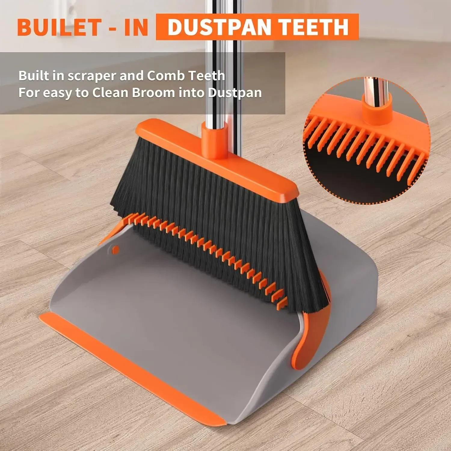 Broom with Dustpan Combo Set