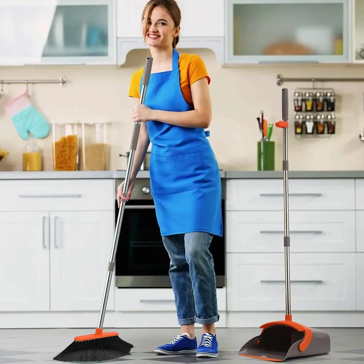 Broom with Dustpan Combo Set