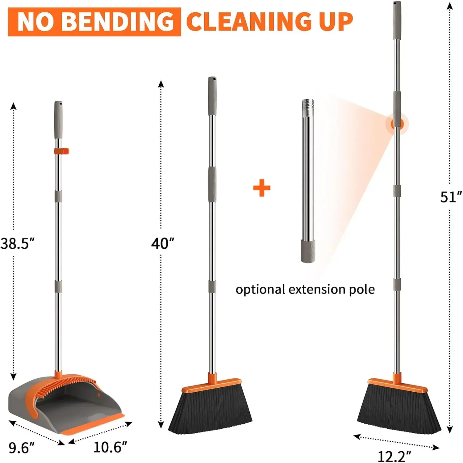 Broom with Dustpan Combo Set