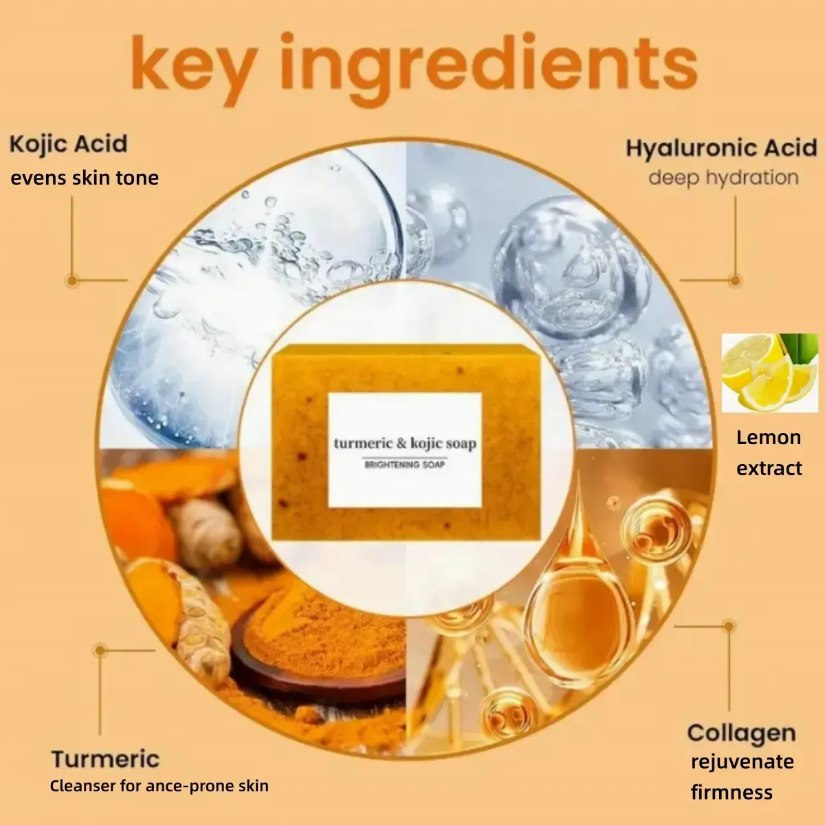 Lemon Turmeric & Kojic Acid Soap Bar
