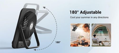 Handheld Fan - Small & Large Desktop Sizes, 2000mAh Rechargeable Rotating, Digital Display, USB Powered, Portable Cooling, Office Accessories for Camping,summerwins
