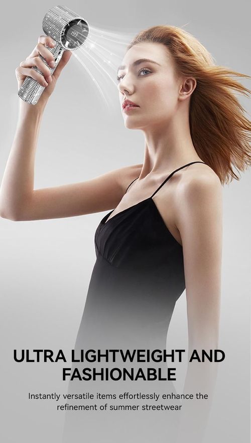 Diamond Fan Luxury Bling Portable Handheld Turbo Fan