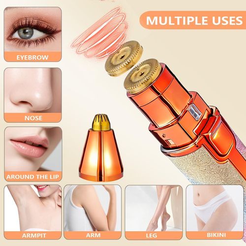Electric Eyebrow Trimmer Set, 1 Set Portable 2-in-1 Facial