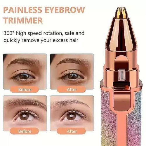 Electric Eyebrow Trimmer Set, 1 Set Portable 2-in-1 Facial