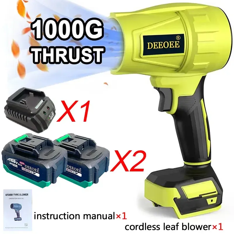 Cordless Leaf Blower Violent TurboFan,Brushless Pure Copper Motor Jet Fan With Battery